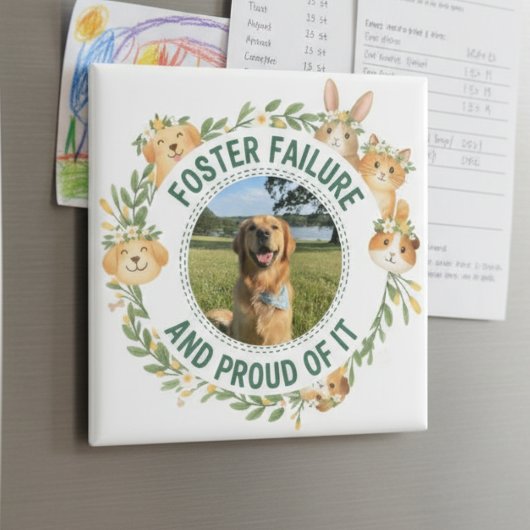 Aimant Pet Foster Failure and Proud Photo Pet Wreath