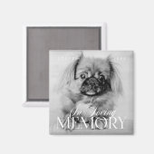 Aimant Pet Memorial Love Memory Simple Photo moderne (Recto/Verso)