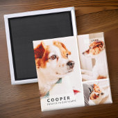 Aimant Pet Memorial Modern Simple Geometry Photo Collage
