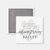 Aimant Pet Memorial Moderne Élégant Simple Chic Paw (Recto/Verso)