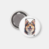 Aimant Pet’s Simple Modern Name & Photo Custom Design (Recto/Verso)