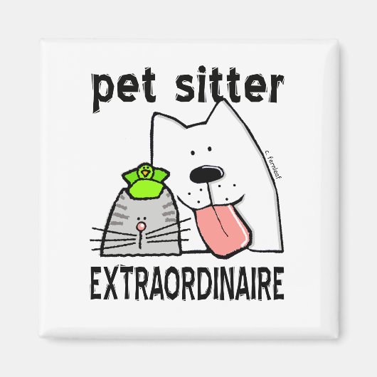 Aimant Pet Sitter Extraordinaire (Devant)