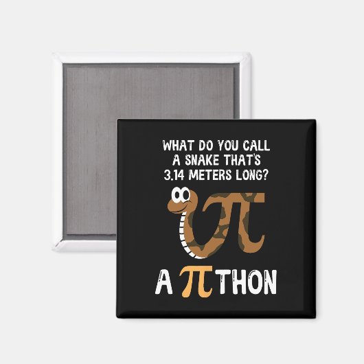Aimant Pet Snake Math Pi Day Python (Recto/Verso)