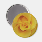 Aimant Pétales romantiques de rose jaune (Recto/Verso)