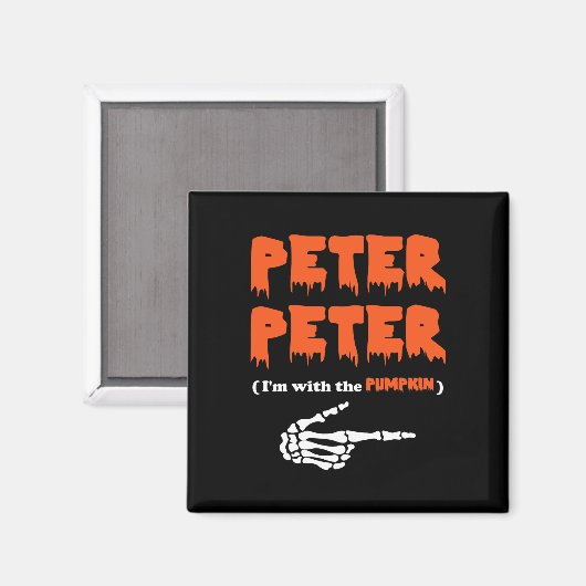 Aimant Peter Peter est avec le citrouille (Recto/Verso)