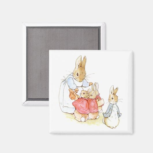 Aimant Peter Rabbit et ses soeurs (par Beatrix Potter) (Recto/Verso)
