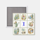 Aimant PETER RABBIT images personnalisées avec la lettre  (Recto/Verso)