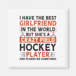 Aimant Petit ami de hockey sur gazon J'ai la meilleure pe