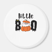 Aimant Petit Boo Chouette Halloween Citrouille Chat Style (Devant)