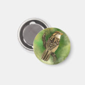 Aimant Petit Bruant - Vert (Recto/Verso)