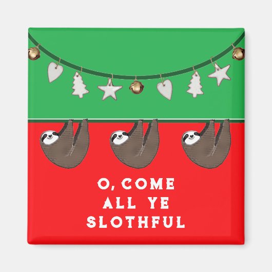 Aimant Petit cadeau drôle dans une chaussette (Devant)