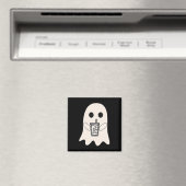 Aimant Petit café glacé Ghost Costume d'Halloween (In Situ (Lave-vaisselle))