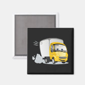 Aimant Petit Camion Cartoon Jaune pour enfants ! (Recto/Verso)