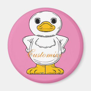 Aimant Petit canard blanc debout Thunder_Cove