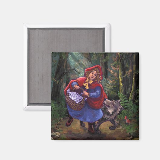 Aimant Petit Chaperon Rouge (Recto/Verso)