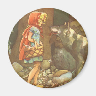 Aimant Petit Chaperon Rouge, Conte Vintage Fée