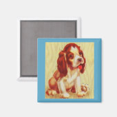 Aimant petit chiot beagle mignon (Recto/Verso)