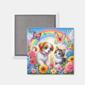 Aimant Petit chiot/chiot/chaton (Recto/Verso)