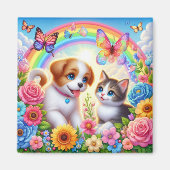 Aimant Petit chiot/chiot/chaton (Devant)