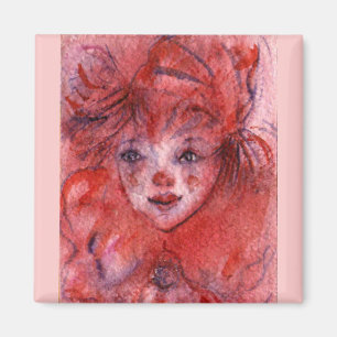 AIMANT PETIT CLOWN ROUGE