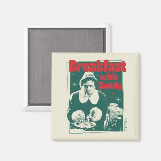 Aimant Petit-Déjeuner Avec Buddy (Recto/Verso)