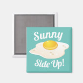Aimant Petit-déjeuner d'oeufs frits Sunny Side Up (Recto/Verso)