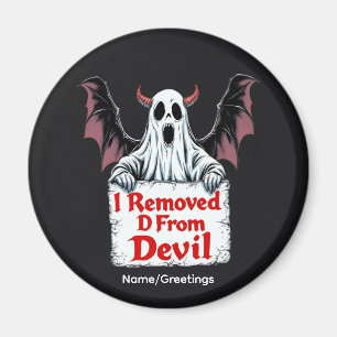 Aimant Petit Diable Fantôme Charmant pour un Halloween Es