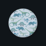 Aimant Petit Dinosaures bleu<br><div class="desc">Beaucoup de petits dinosaures sur un arrière - plan bleu moyen. Parfait pour les paléontologues.</div>