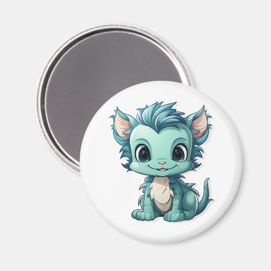 Aimant Petit dragon mignon (Recto/Verso)