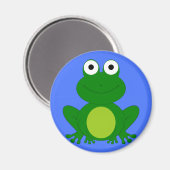 Aimant Petit étang de grenouille funky (Recto/Verso)