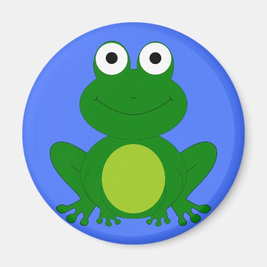 Aimant Petit étang de grenouille funky (Devant)