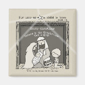 Aimant Petit garçon à Noël Manger-Joyeux (Devant)