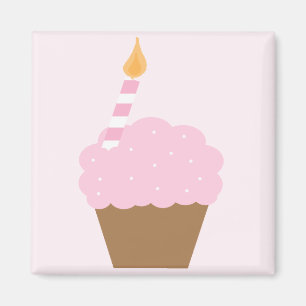 Aimant Petit gâteau rose-clair