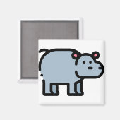Aimant Petit Hippopotame (Recto/Verso)