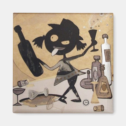 Aimant petit ivrogne (Devant)