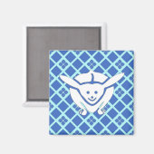 Aimant Petit lapin japonais, bleu (Recto/Verso)