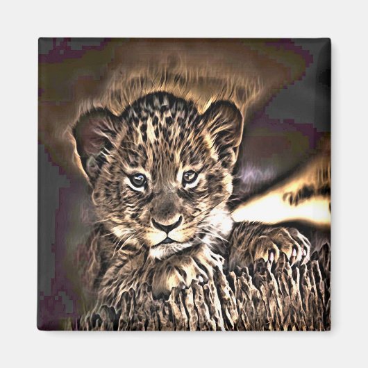 Aimant Petit lionceau (Devant)