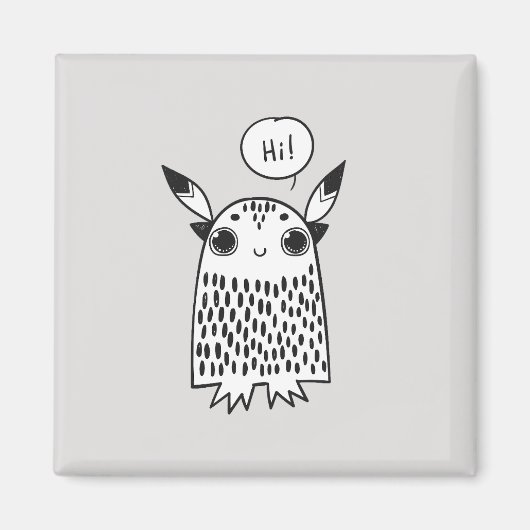 Aimant Petit monstre mignon (Devant)