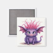 Aimant Petit Monstre mignon et rose (Recto/Verso)