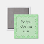 Aimant Petit motif patchwork vert texturé (Recto/Verso)