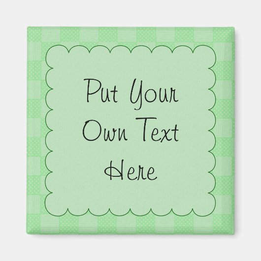 Aimant Petit motif patchwork vert texturé (Devant)