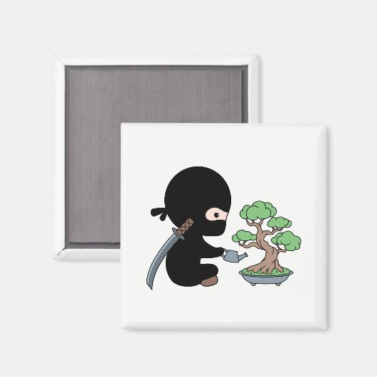 Aimant Petit Ninja arrosage Bonsai Tree (Recto/Verso)