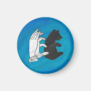 Aimant Petit Ours Ombre Sur Bleu