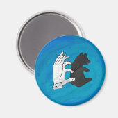 Aimant Petit Ours Ombre Sur Bleu (Recto/Verso)