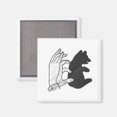 Aimant Petit ours Ours Silhouette Main (Recto/Verso)