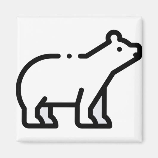 Aimant Petit ours polaire (Devant)