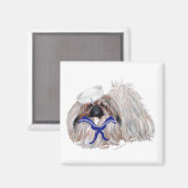 Aimant Petit Pékinés Marin (Recto/Verso)