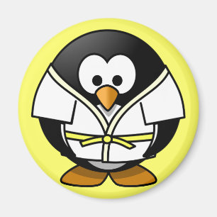 Aimant Petit pingouin animated mignon de judo