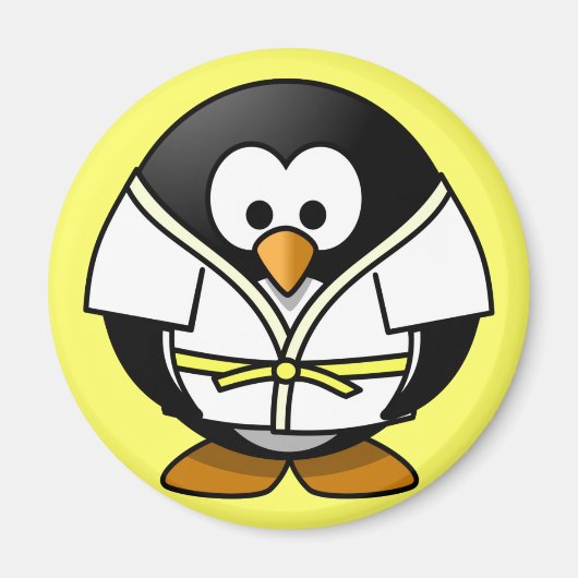 Aimant Petit pingouin de judo animé (Devant)