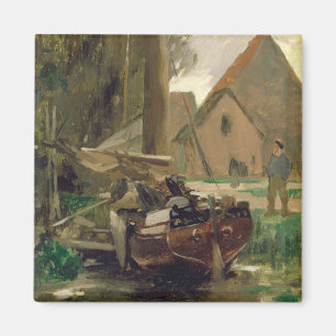 Aimant Petit port avec bateau